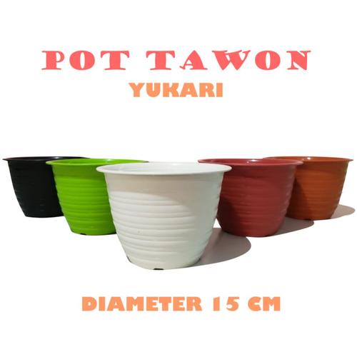 Foto Produk Pot Tanaman - Pot Tawon Merk Yukari Warna Warni - Hitam dari GudangHelm