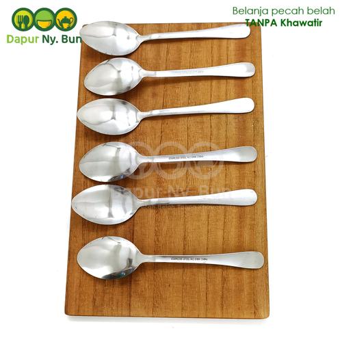Foto Produk 6 Pcs Sendok Makan Stainless Steel Polos Noble dari Dapur Ny.Bun