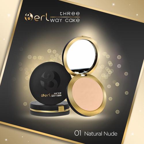 Gambar PROMO - B ERL THREE WAY CAKE 01 NATURAL NUDE - BPOM dan HALAL dari Distributor Berl Cosmetics Malang Kota Malang Tokopedia
