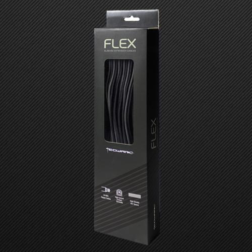 Jual TECWARE FLEX SLEEVED EXTENSION CABLES BLACK GREY Jakarta Pusat