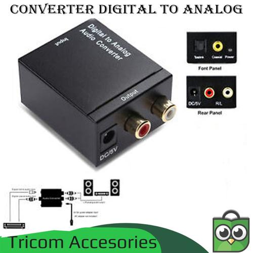 Foto Produk Converter Audio Digital to Analog - Optical / Toslink to 2 RCA dari Tricom accesories