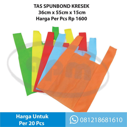 Foto Produk Tas Kresek Spunbond 36cm x 55cm x 15cm - Putih dari Promosi APM
