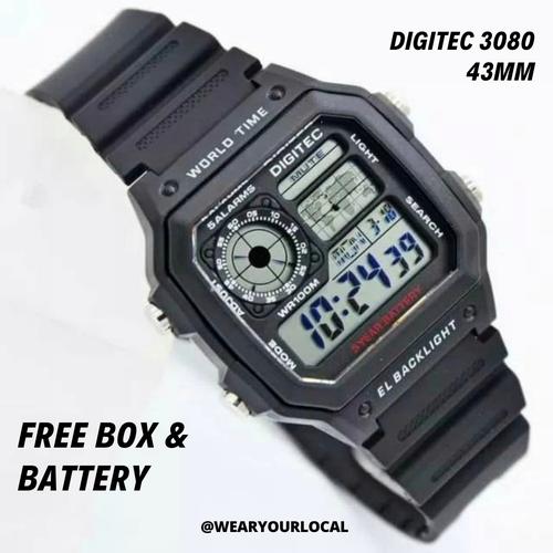 Foto Produk Jam Digitec 3080 / DG3080 /Jam Digital Mirip Casio AE-1200 dari WYLSTORE