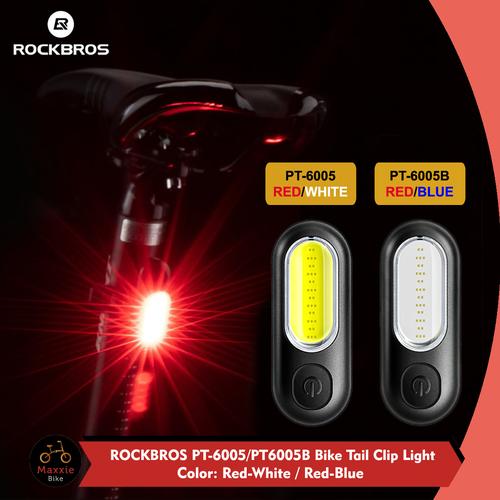 Gambar ROCKBROS PT-6005 Bike Tail Light - Lampu Belakang Seatpost Sepeda - Red White dari Maxxiebike Jakarta Utara Tokopedia