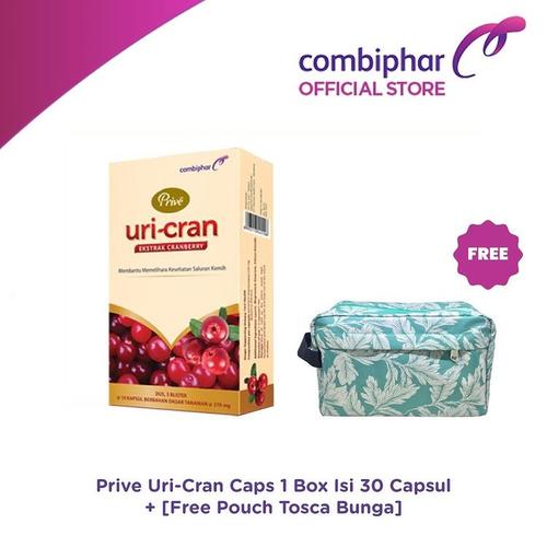 Foto Produk Prive Uri-Cran 30 capsul - Untuk Saluran Kemih - Free Pouch dari Combiphar Official Store