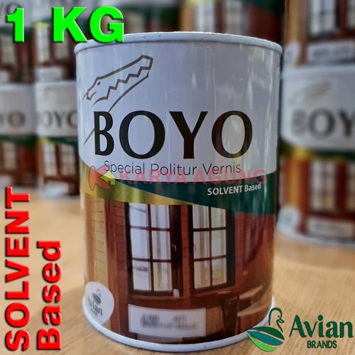 Jual Cat Politur Vernis Kayu BOYO SOLVENT Based 1 KG Plitur Campur