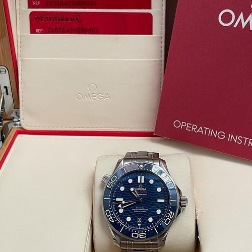 Jual Omega seamaster blue wave dial 