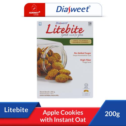 Foto Produk DIASWEET LITEBITE Apel Biskuit Bebas Gula Kaya Serat Dos 200gr Sehat dari Konimex Store
