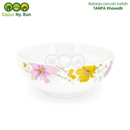 Foto Produk Mangkok Nasi Jumbo Motif Axio Flower Ukuran 9 Inch / Mangkuk Sayur dari Dapur Ny.Bun