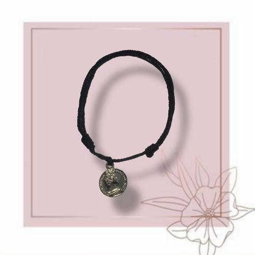 Jual Gelang Tali - Coin Charm - gold 