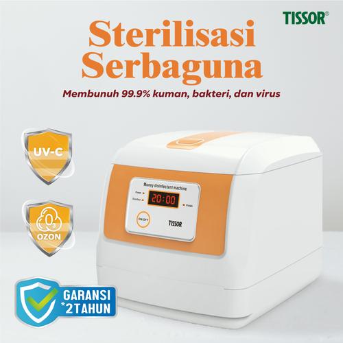 Foto Produk Tissor T1919 Banknote Disinfectant Sterilisasi Uang UV Sterilizer Box - Orange dari Kogara
