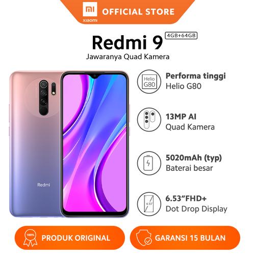 Foto Produk Xiaomi Official Redmi 9 4/64 GB Garansi Resmi Mi Smartphone - Lunar Gold dari Xiaomi Official Store