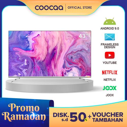 Foto Produk COOCAA 43 inch Android 9.0 Smart LED TV- FHD- Built in Netflix (43S6G) dari Coocaa Official Store