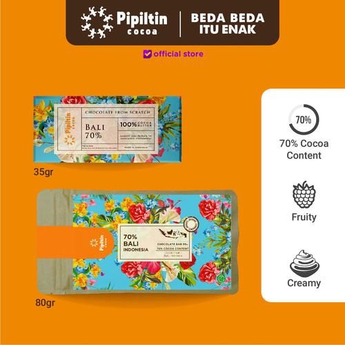 Foto Produk Pipiltin Cocoa Dark Chocolate - Chocolate Bar Bali 70% - 80gr dari Pipiltin Cocoa