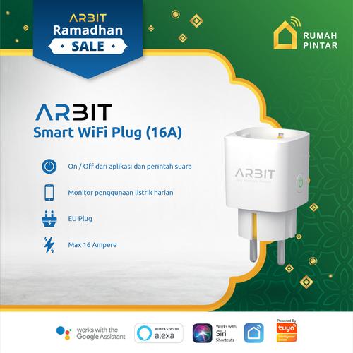 Foto Produk ARBIT Wifi Smart Plug Socket 16A with Power Meter Works Alexa Google dari ARBIT Official Store