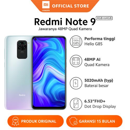 Foto Produk Xiaomi Official Redmi Note 9 4/64 GB Garansi Resmi Mi Smartphone - Polar White dari Xiaomi Official Store