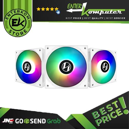 Foto Produk LIAN LI ST120 WHITE - 3PCS 12CM ARGB FAN & CONTROLLER dari Enter Komputer Official
