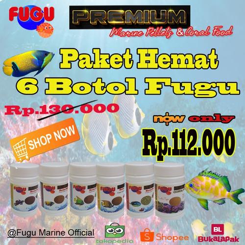 Gambar Paket hemat makanan ikan hias laut FUGU marine 6 varian botol isi 50gr dari FUGU MARINE OFFICIAL Jakarta Utara Tokopedia
