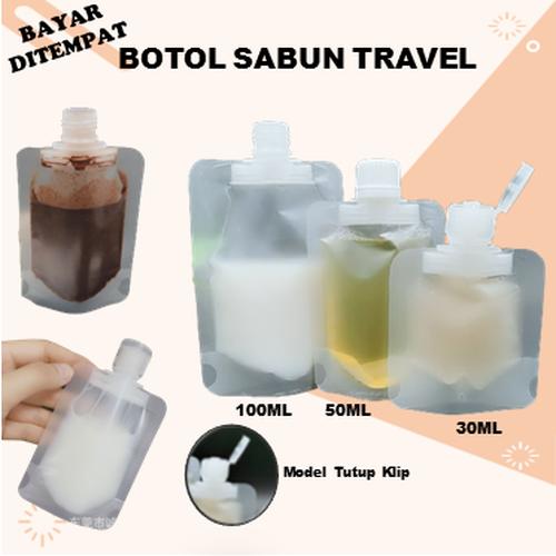 Gambar Botol Refill Sabun Cair Travel Plastik Ukuran 30,50,100 ml - 100 ml dari toko dhifa Jakarta Selatan Tokopedia