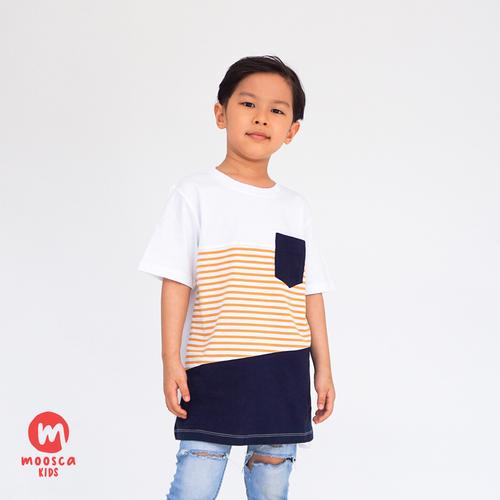 Foto Produk Moosca Kidswear Evan Tee Kaos Anak - Stripe Yellow - L dari Moosca Kidswear