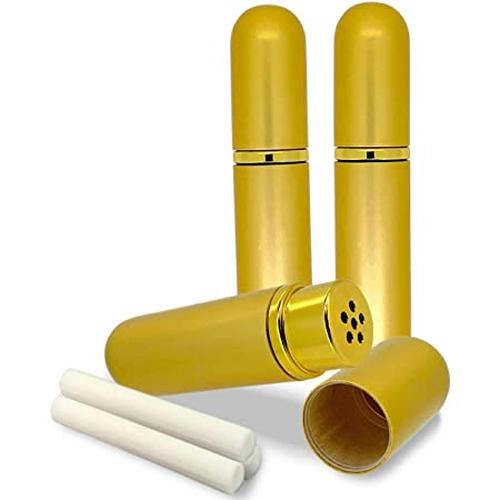 Foto Produk Essential Oil Aroma Inhaler Aromatherapy Nasal Inhaler - Gold dari Darjeeling Store
