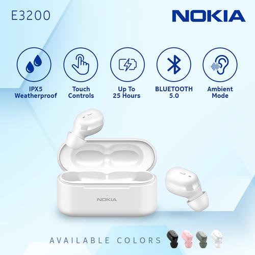 Gambar Nokia True Wireless TWS Earphone E3200 - White dari Nokia Audio Official Store Jakarta Barat Tokopedia