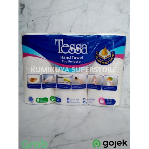 Foto Produk Tessa Kitchen towel roll 3x70g Tissue pengesat minyak serap minyak dari Kumikuya_superstore.id
