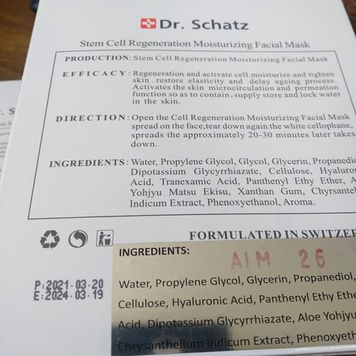Foto Produk Dr Schatz Stem Cell Mask 100% ORIGINAL 1 BOX - 5 Sachet dari 4healthylif3