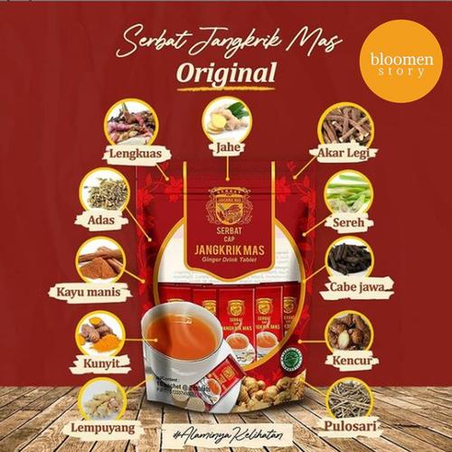 Foto Produk Minuman Serbat Jahe Sereh Wedang Uwuh Jangkrik Mas | Isi 10pcs - Jahe dari bloomenstory
