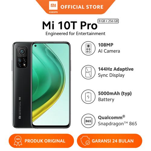 Foto Produk Xiaomi Official Mi 10T Pro 8/256GB Snapdragon 865 Smartphone Andriod - Cosmic Black dari Xiaomi Official Store