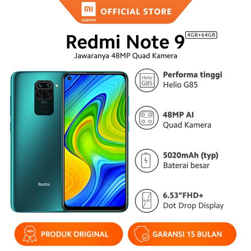 Foto Produk Xiaomi Official Redmi Note 9 4/64 GB Garansi Resmi Mi Smartphone - Forest Green dari Xiaomi Official Store