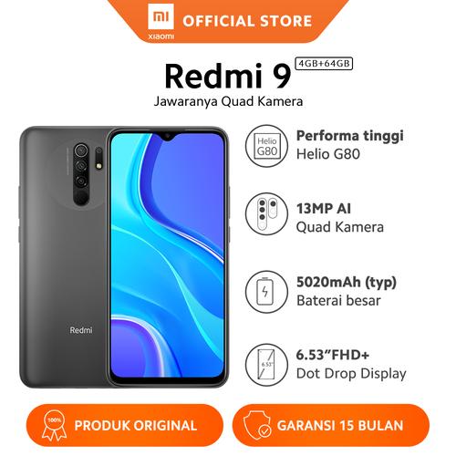 Foto Produk Xiaomi Official Redmi 9 4/64 GB Garansi Resmi Mi Smartphone - Carbon Grey dari Xiaomi Official Store