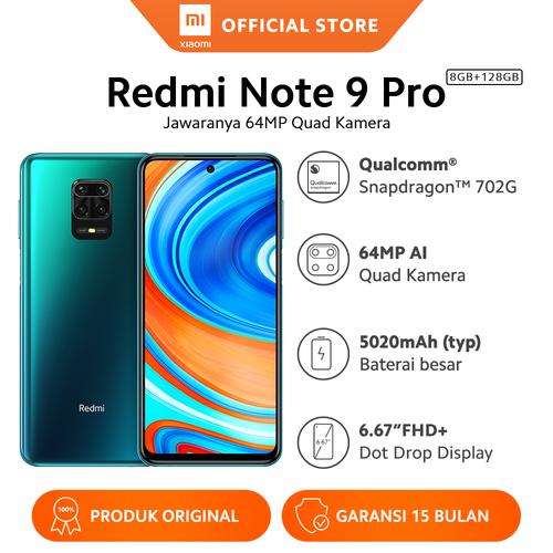 Foto Produk Xiaomi Official Redmi Note 9 Pro 8/128 GB Garansi Resmi Mi Smartphone - Aurora Blue dari Xiaomi Official Store