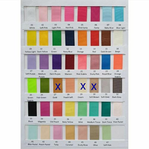 Foto Produk Pita Gros Grain polos 3/8" (1cm) 25 Yard dari Dunia Handycraft