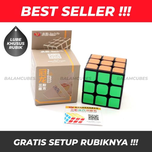 Foto Produk Rubik 3x3 - Yong Jun - YJ Guanlong - Black Base - RUBIK ONLY dari Balam Cubes