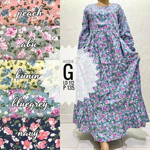 Foto Produk Daster Panjang All Size Rempel Lengan Panjang Karet Kajep Lokal Gamis dari moondaily