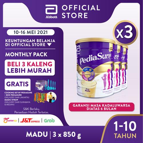 Foto Produk Pediasure Madu 850 g (1-10 tahun) Susu Formula Pertumbuhan - 3 klg dari Abbott Official Store