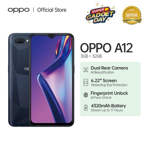 Foto Produk OPPO A12 Smartphone 3GB/32GB (Garansi Resmi) - Abu-abu dari OPPO OFFICIAL STORE
