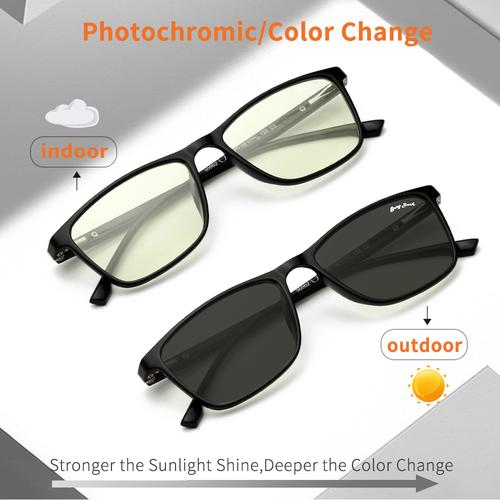 Foto Produk GREY JACK/kacamata anti radiasi blueray+photocromic 2IN1 TR90 3002 - black dari Grey Jack