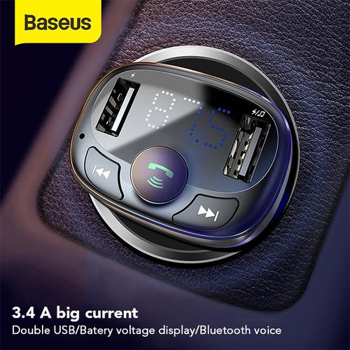 Gambar BASEUS DUAL USB CAR CHARGER FM TRANSMITTER MODULATOR MP3 PLAYER - Hitam dari Baseus Official Store Kota Tangerang Tokopedia