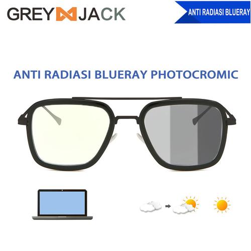 Foto Produk Kacamata pria/GREY JACK/tony stark anti radiasi photocromic 2836 - black dari Grey Jack