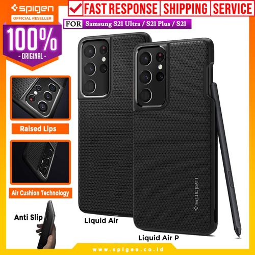 Foto Produk Case Samsung Galaxy S21 Ultra Plus Spigen Liquid Air Softcase Casing - S21 Plus, Black dari Spigen Official