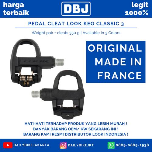 Foto Produk PEDAL CLEAT ROADBIKE LOOK KEO CLASSIC 3 ORIGINAL FRANCE WITH CLEAT - FULLBLACK dari DailyBikeShop