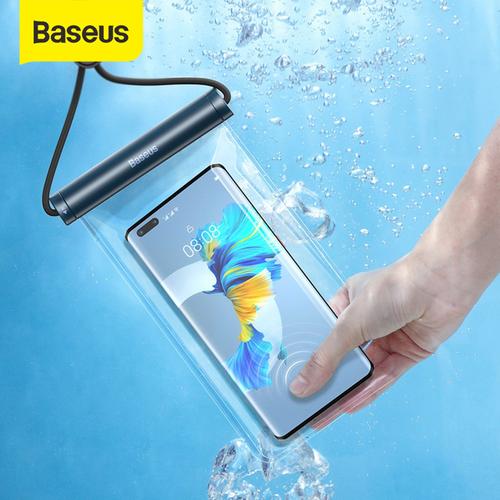 Gambar BASEUS KANTONG PELINDUNG HP WATERPROOF CASE SARUNG HP ANTI AIR - Biru dari Baseus Official Store Kota Tangerang Tokopedia