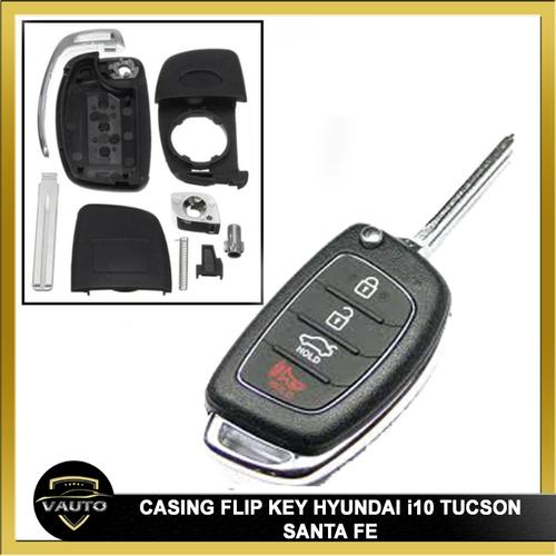 Foto Produk Casing Kunci Lipat Flip Key Hyundai i10 Tuscon Santa Fe dari vauto