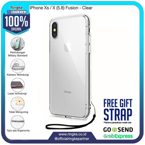 Foto Produk Ringke iPhone Xs / Xs Max / Xr Fusion Anti Crack Anti Drop Original - Xs-X-Clear dari Official Ringke Partner