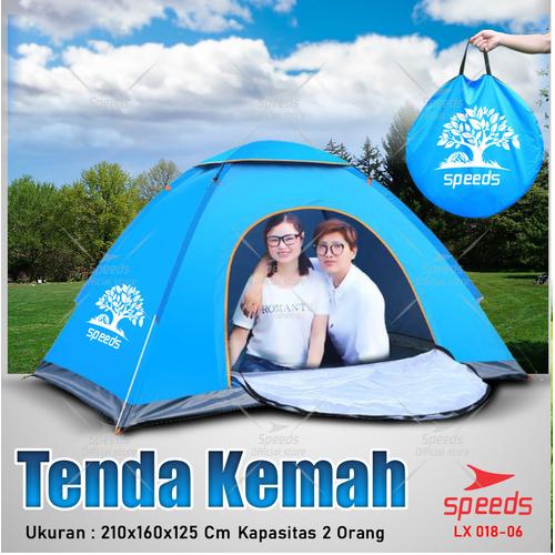 Gambar Tenda Camping Kapasitas Luas 3-4 Orang Tenda Gunung Army 018-14 - Biru Otomatis-1 dari Speeds Official Store Kota Surabaya Tokopedia
