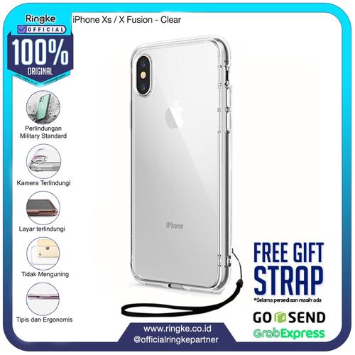 Foto Produk Rearth Ringke iPhone Xs / X Fusion Anti Crack Anti Drop Ori - Clear dari Official Ringke Partner