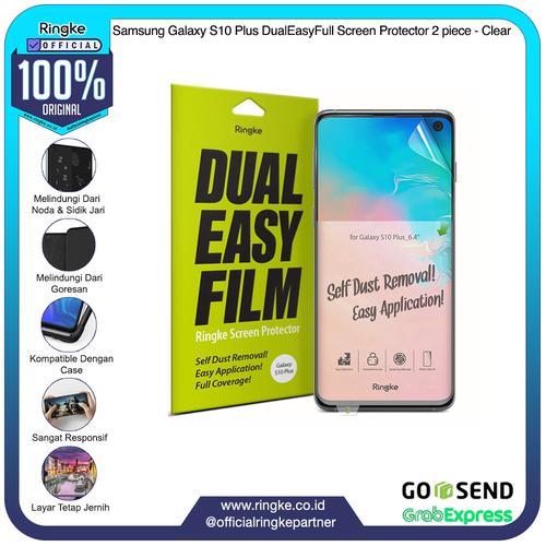 Foto Produk Ringke Samsung Galaxy S10 / S10e / S10+ ScreenProtector Dualeasy 2pcs - Galaxy S10 Plus, Clear dari Official Ringke Partner