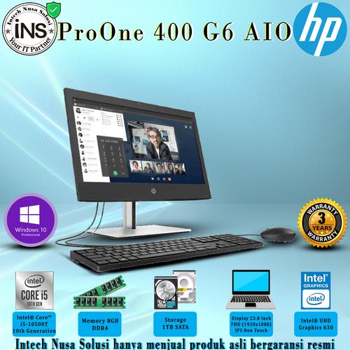 Jual HP ProOne 400 G6 AIO 333V5PA i5-10500T 8GB 1TB SATA DVDRW